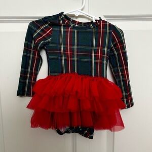 Posh Peanut Christmas tulle bodysuit dress